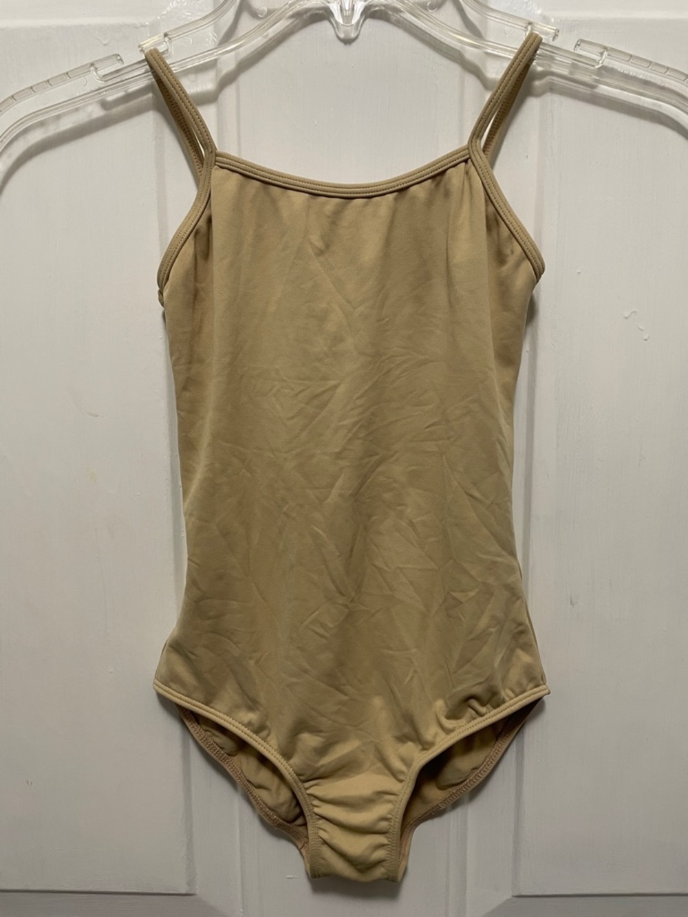 Kids Bloch Nude/Tan Dance Leotard with Spaghetti Straps